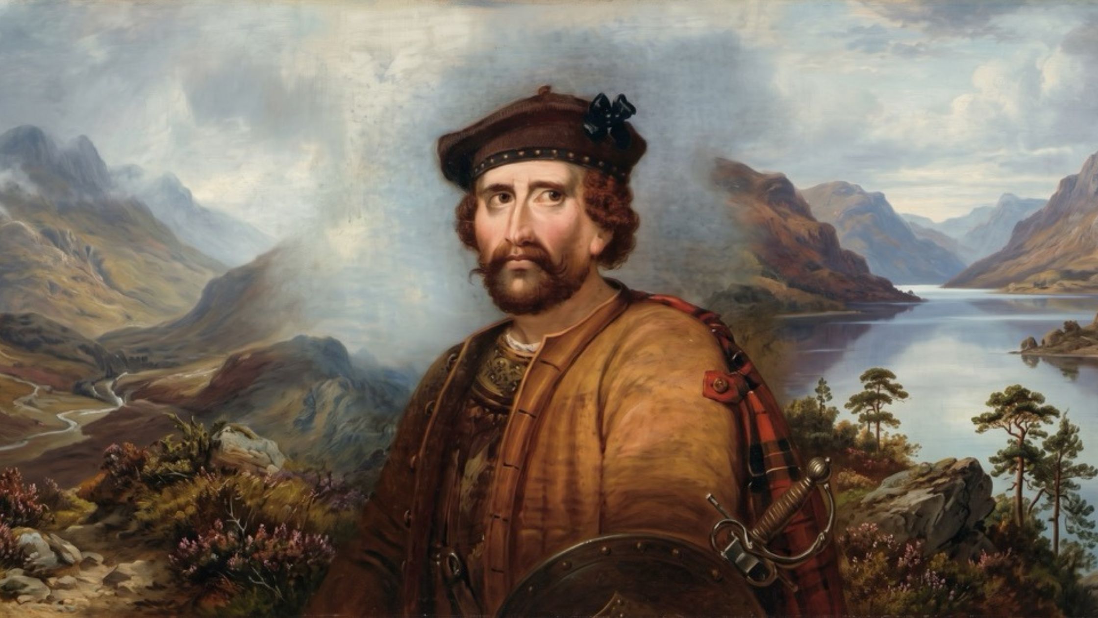 Historical portrait of Rob Roy MacGregor, the Highland outlaw born near Loch Katrine