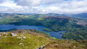 Scenic views near Loch Katrine in the Trossachs close to Old Smiddy holiday cottage near Callander