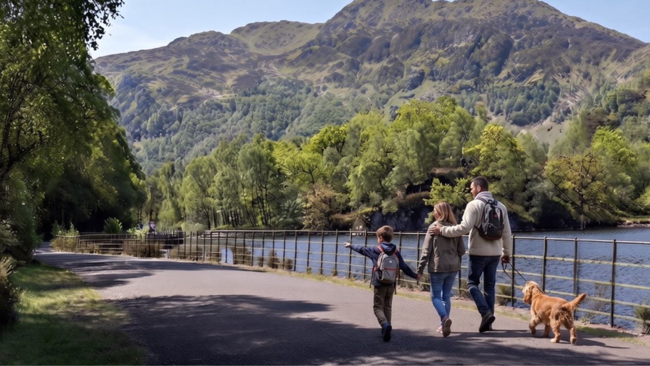 Loch Katrine shore path from Stronachlachar, one of the best dog walks near Old Smiddy cottage