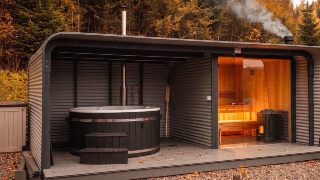 wood fired sauna loch katrine autumn 1